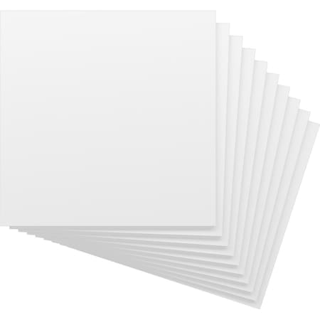 Ekena Millwork 15 3/4W x 15 3/4H x 1/2T PVC Hobby Boards, Unfinished, 10PK HBP16X16X500CUN